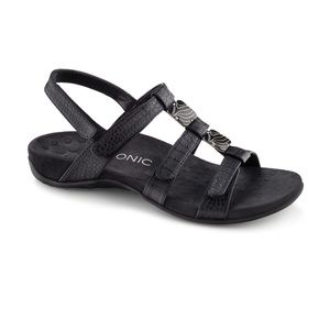Vionic Amber Adjustable Sandals Size 8 Black Croc